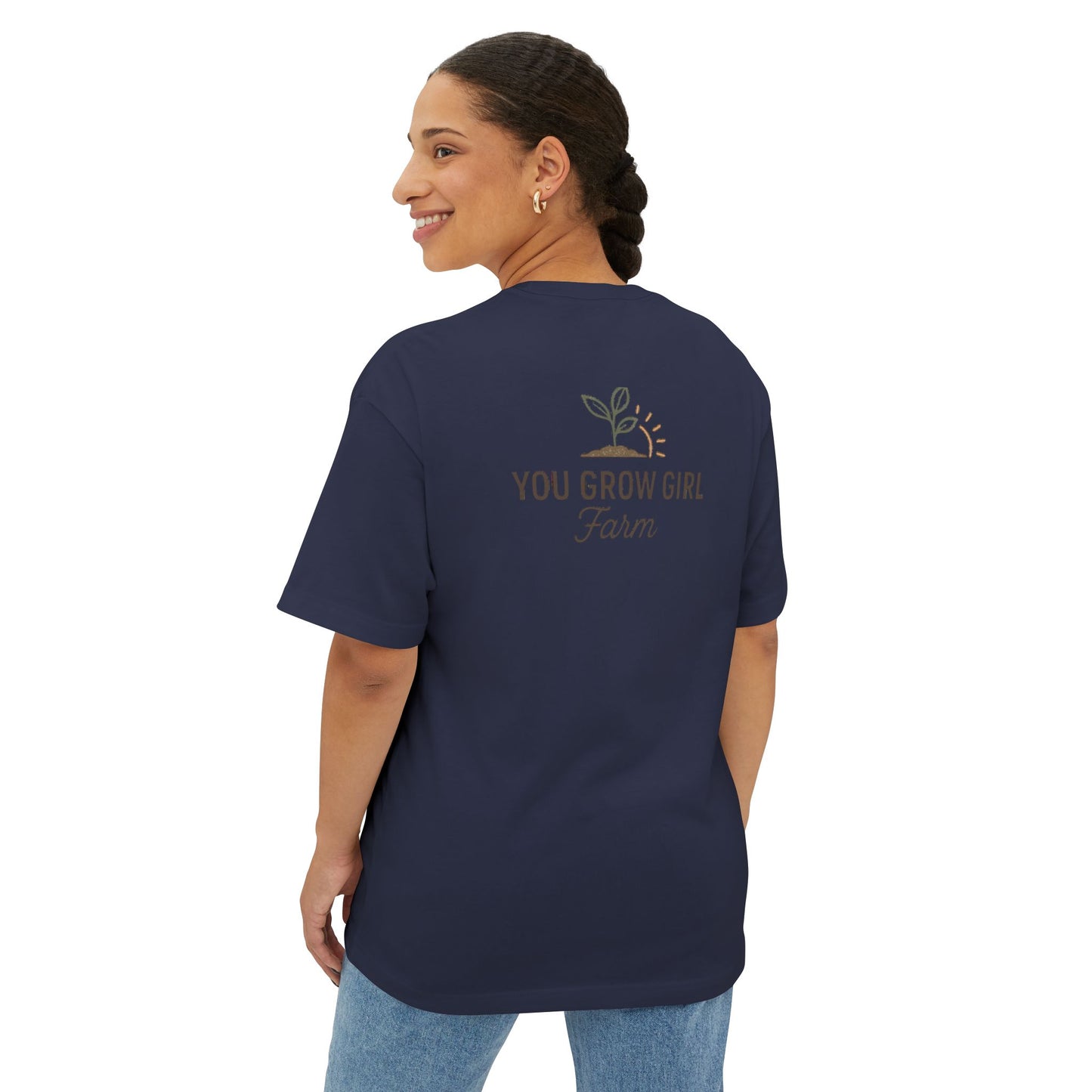 You Grow Girl Unisex Oversized Boxy Tee – Perfect for Garden Lovers, Nature Enthusiasts, Casual Wear, Gifts, Summer Style