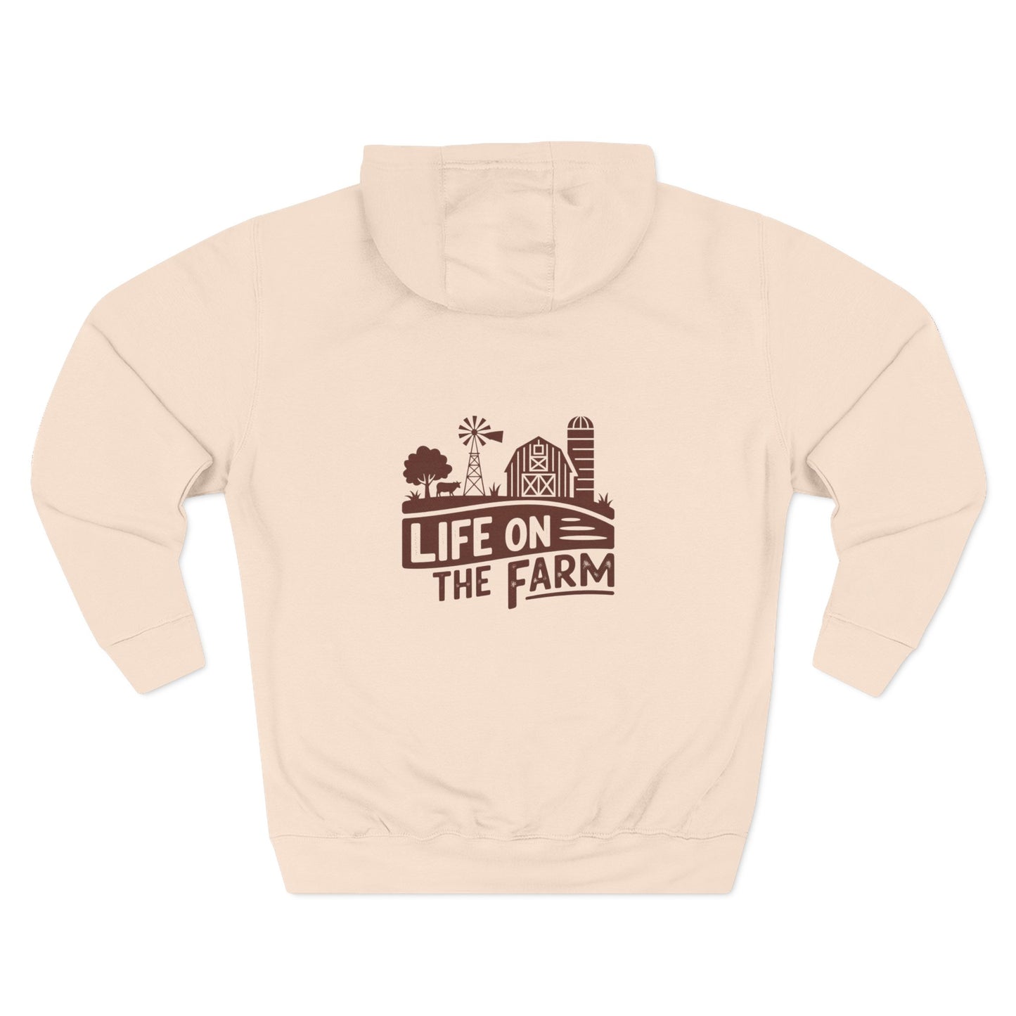 Cozy Farm Life Hoodie, Three-Panel Fleece Hoodie, Rustic Style Hoodie, Farm Lover Gift, Fall Fashion, Casual Sweatshirt