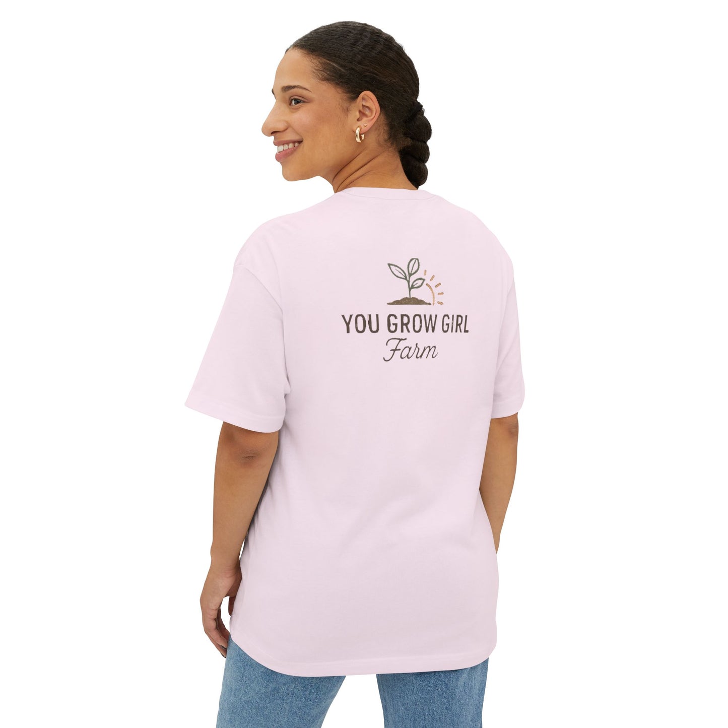 You Grow Girl Unisex Oversized Boxy Tee – Perfect for Garden Lovers, Nature Enthusiasts, Casual Wear, Gifts, Summer Style