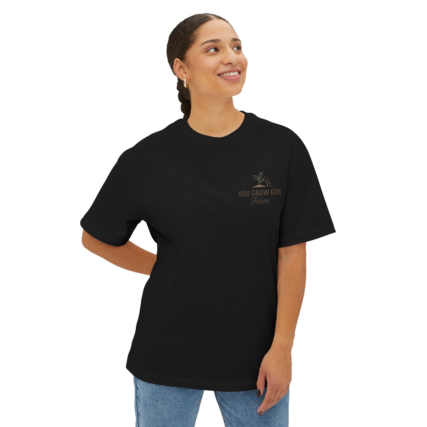 You Grow Girl Unisex Oversized Boxy Tee – Perfect for Garden Lovers, Nature Enthusiasts, Casual Wear, Gifts, Summer Style