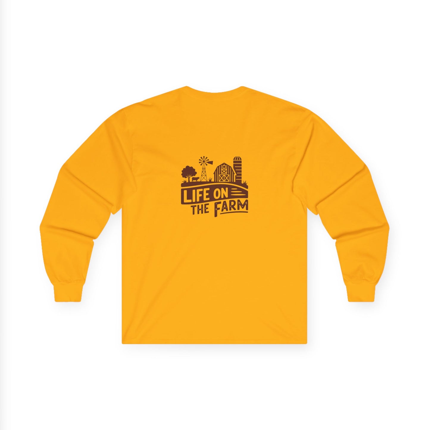 Farm Life Long Sleeve Tee, Cozy Farm Shirt, Gift for Farmers, Country Living Tee, Rustic Style Apparel, Everyday Comfort Wear
