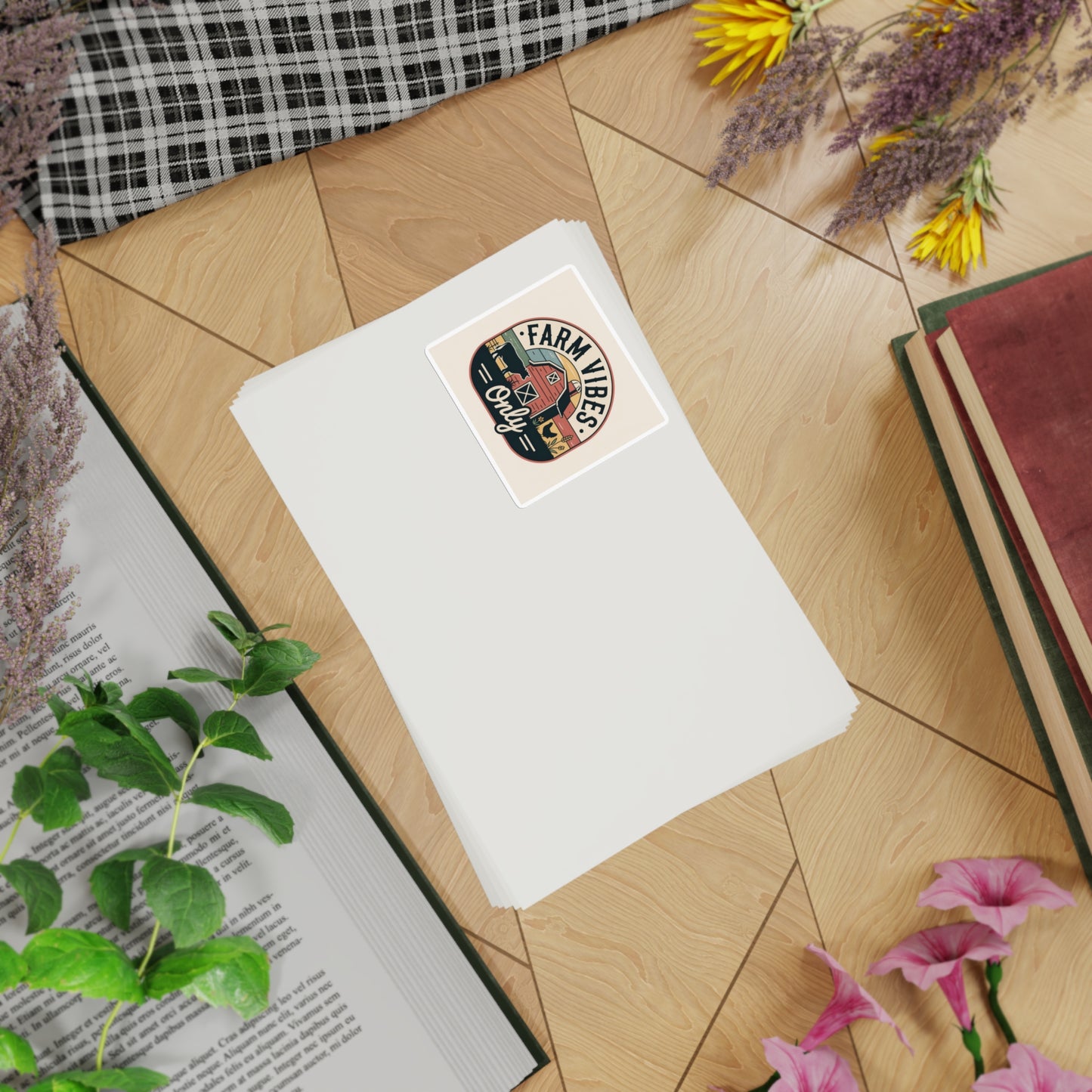 Farm Vibes Sticker Sheet Bundle, 5pcs | Country Decor, Rustic Stickers, Farmhouse Aesthetic, Melodic Vibe Art, Scrapbooking Essentials