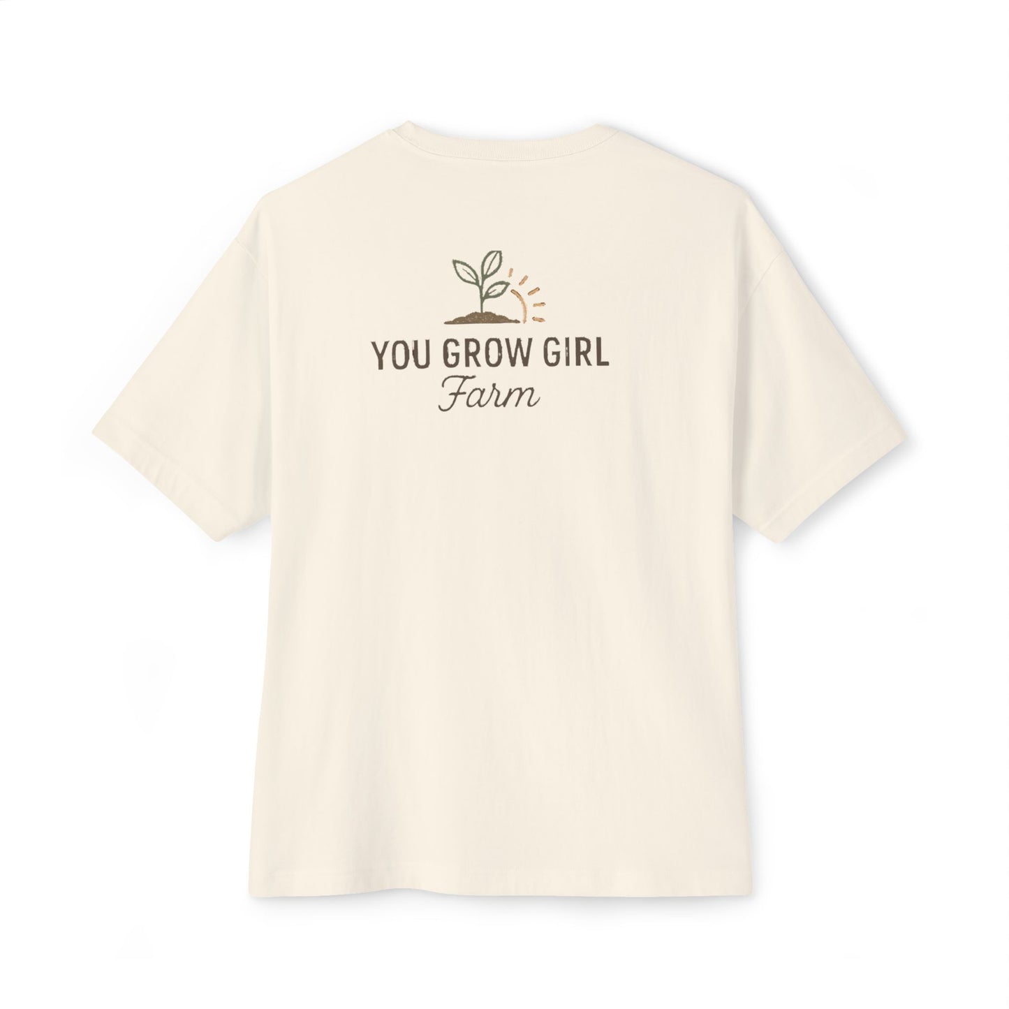 You Grow Girl Unisex Oversized Boxy Tee – Perfect for Garden Lovers, Nature Enthusiasts, Casual Wear, Gifts, Summer Style