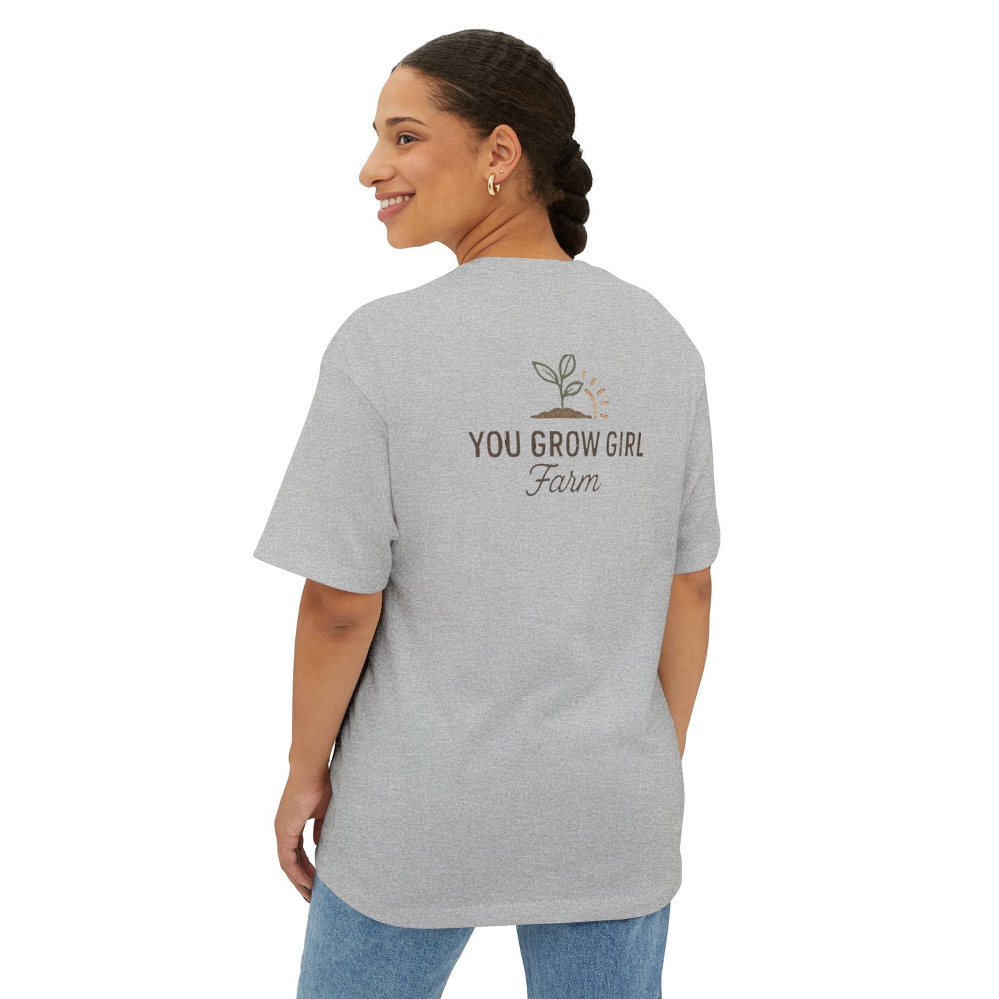 You Grow Girl Unisex Oversized Boxy Tee – Perfect for Garden Lovers, Nature Enthusiasts, Casual Wear, Gifts, Summer Style