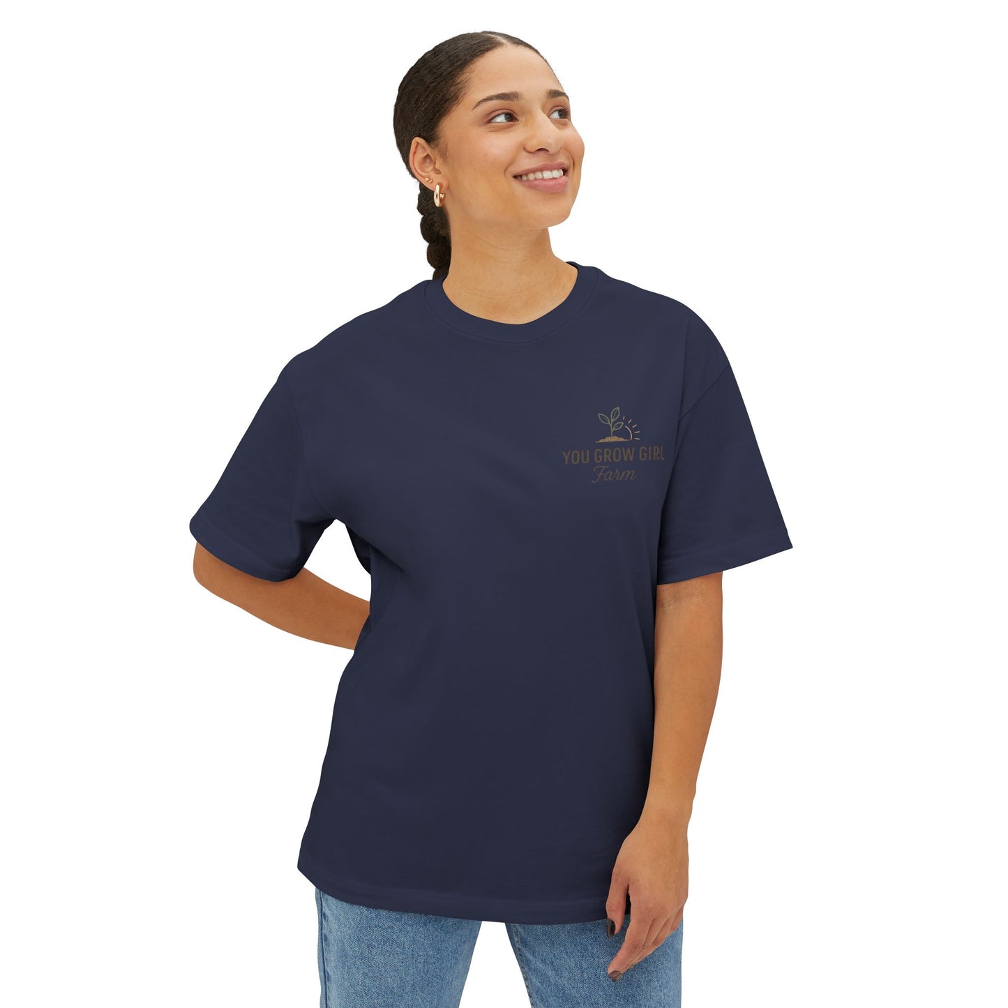 You Grow Girl Unisex Oversized Boxy Tee – Perfect for Garden Lovers, Nature Enthusiasts, Casual Wear, Gifts, Summer Style