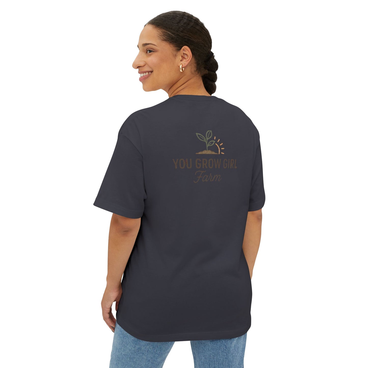 You Grow Girl Unisex Oversized Boxy Tee – Perfect for Garden Lovers, Nature Enthusiasts, Casual Wear, Gifts, Summer Style