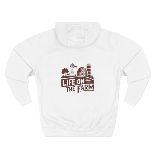 Cozy Farm Life Hoodie, Three-Panel Fleece Hoodie, Rustic Style Hoodie, Farm Lover Gift, Fall Fashion, Casual Sweatshirt