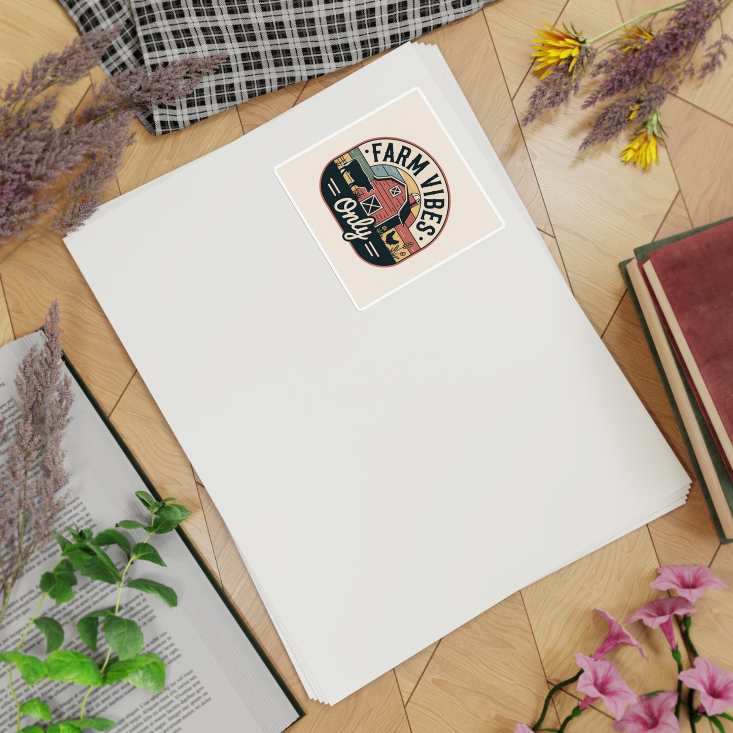 Farm Vibes Sticker Sheet Bundle, 5pcs | Country Decor, Rustic Stickers, Farmhouse Aesthetic, Melodic Vibe Art, Scrapbooking Essentials