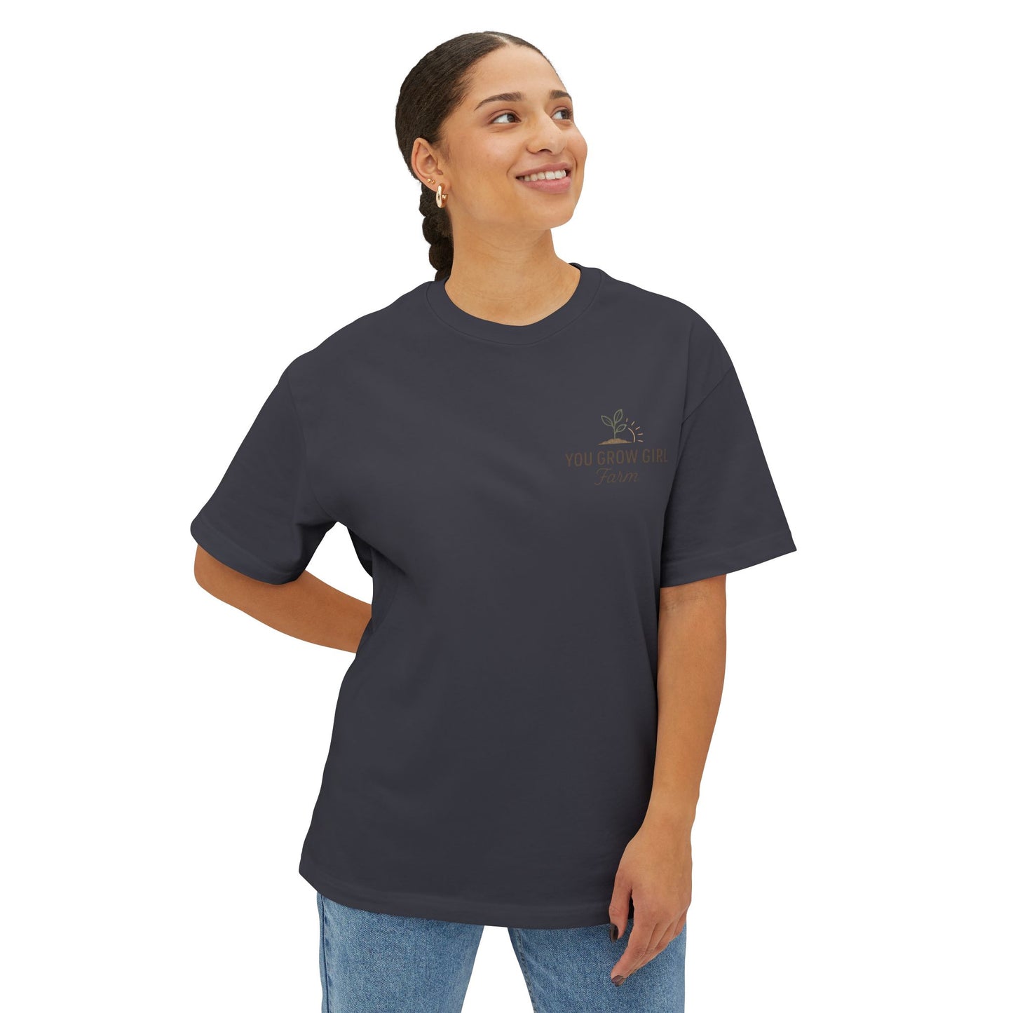 You Grow Girl Unisex Oversized Boxy Tee – Perfect for Garden Lovers, Nature Enthusiasts, Casual Wear, Gifts, Summer Style
