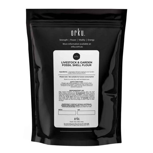 Orku 400g Fossil Shell Flour - Livestock Garden Pet Diatomaceous Earth-1