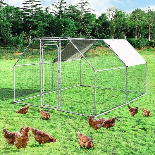 9.5 x 12.5 Feet Large Walk In Chicken Coop Run House-1