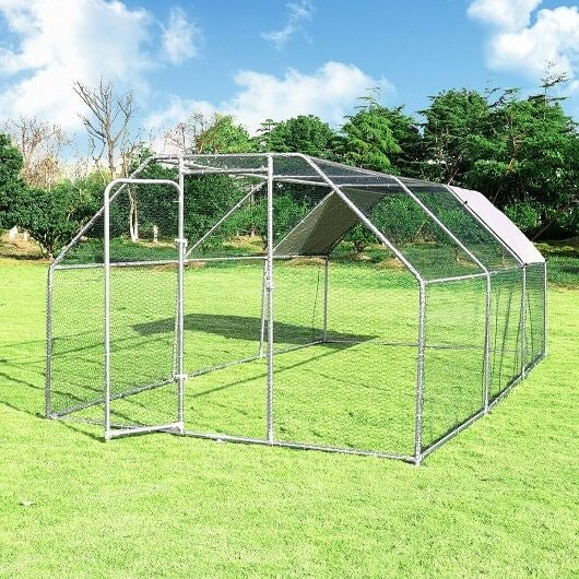 9.5 x 12.5 Feet Large Walk In Chicken Coop Run House-0